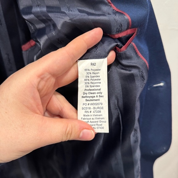 Ben Sherman Two Button Navy Blue Blazer Jacket Sports Coat 42R - Picture 4 of 7